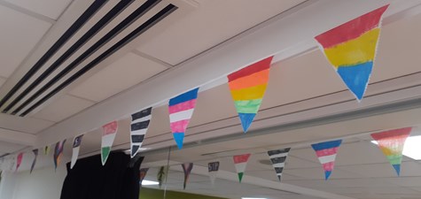 Pride Month flag bunting