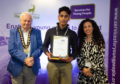 Young Person collecting their award