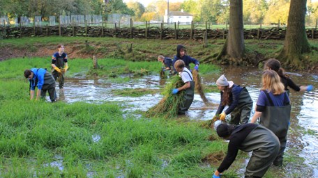 Pond clearing at the residential courses