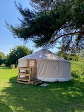 Yurt available to stay in at Hudnall Park.