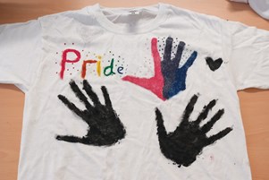 Pride t-shirt created by a young person.